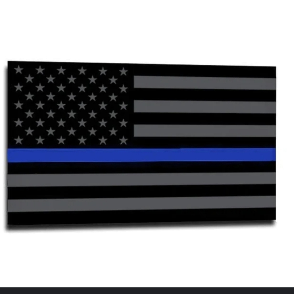 Blue Line Flag Emblem Decal Sticker, NEW